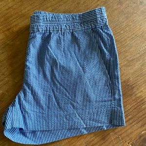 Jcrew blue seersucker shorts